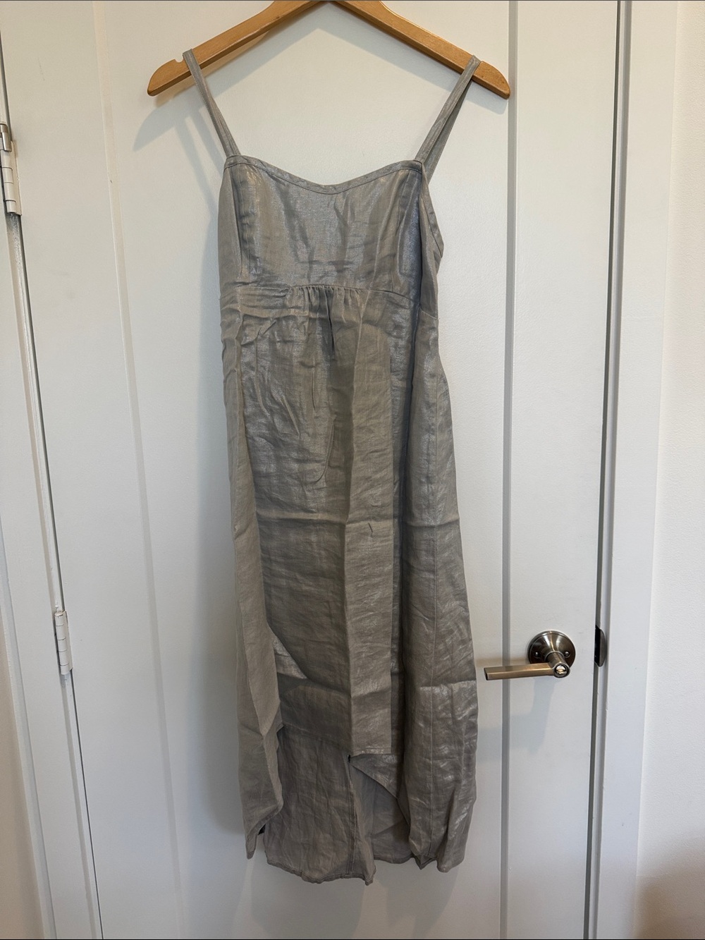 Tommy Bahama Silver Spaghetti-Strap Maxi Dress